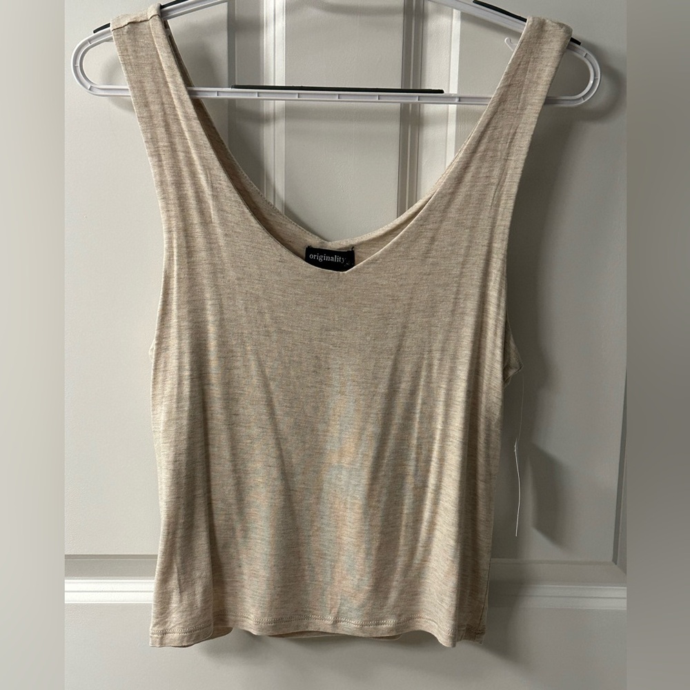 Originality Women's Cream Tank Top - Picture 1 of 4